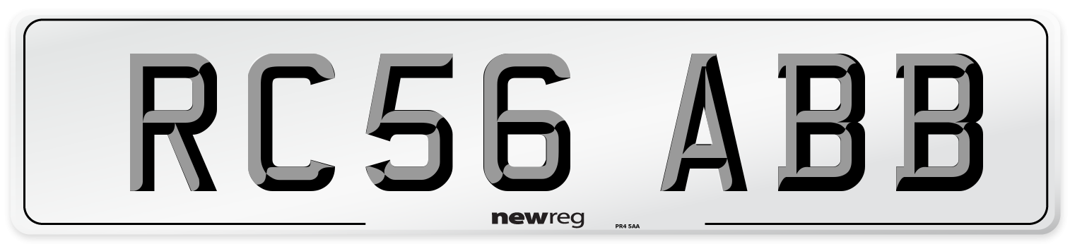 RC56 ABB Number Plate from New Reg